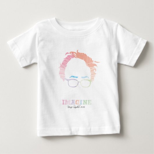 想像Bernie Sanders 2016 – 水彩 ベビーTシャツ (正面)