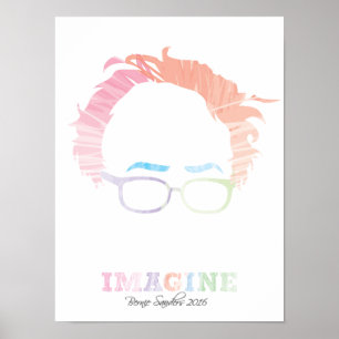 想像Bernie Sanders 2016 – 水彩 ポスター