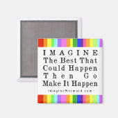 想像Mermaid想像の"引用文最高のプロモーション マグネット (正面/裏面)