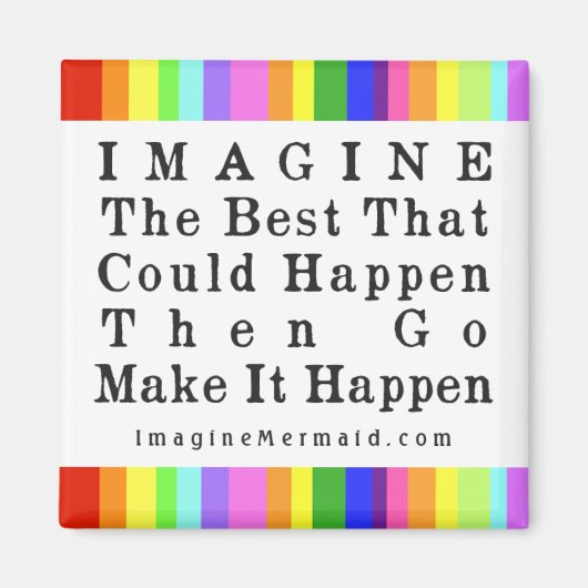 想像Mermaid想像の"引用文最高のプロモーション マグネット (正面)