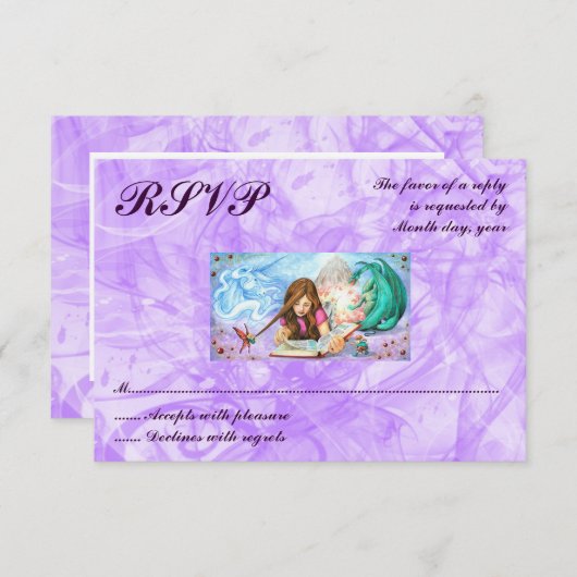 想像RSVP 出欠カード (正面/裏面)