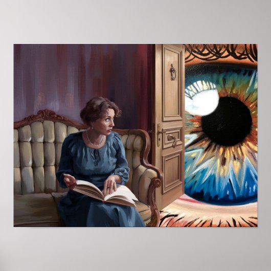 想定外の訪問者シュールレアルのポスタープリントウォールアート ポスター (正面)