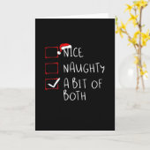 愉快なイタズラなサンタ帽子のユーモア カード (黄色い花)