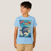 愉快なキャラクターのクジラのランニング Tシャツ (正面フル)