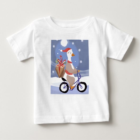 愉快なクリスマスの鵞鳥 ベビーTシャツ (正面)