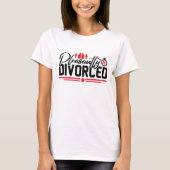 愉快な離婚 おもしろい離婚お祝い Tシャツ (正面)