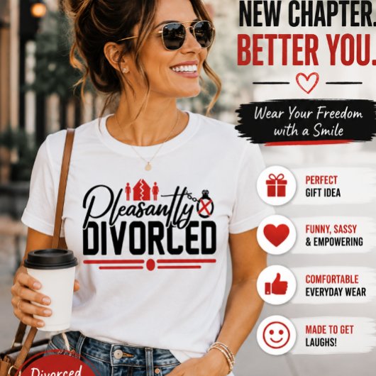 愉快な離婚 おもしろい離婚お祝い Tシャツ