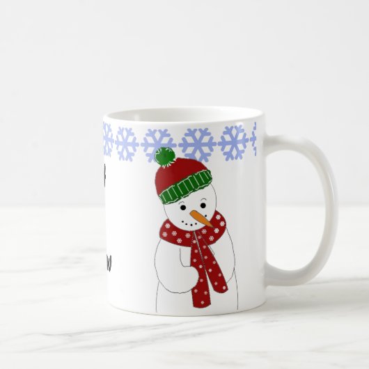 愉快な雪だるま コーヒーマグカップ (右)