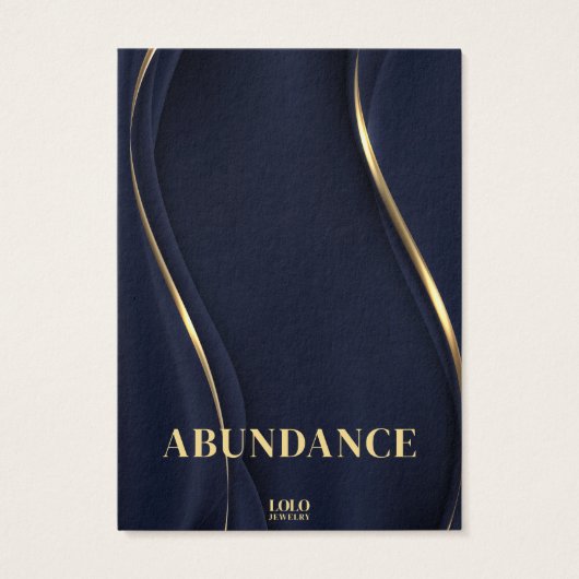 意味のあるイヤリング&ネックレスジュエリーディスプレイカード (裏面)