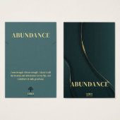 意味のあるネックレスエメラルドジュエリーディスプレイカード (正面&裏面)