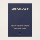 意味のあるネックレスネイビーブルージュエリーディスプレイカード (正面)