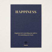 意味のあるハピネスネックレスジュエリーディスプレイカード (正面)