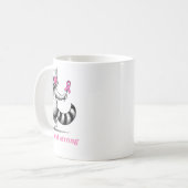 意味のある乳がん認識度ラクーンFeral A コーヒーマグカップ (正面左)