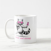 意味のある乳がん認識度ラクーンFeral A コーヒーマグカップ (左)