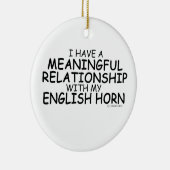 意味のある人間関係イングリッシュホーン セラミックオーナメント (右)