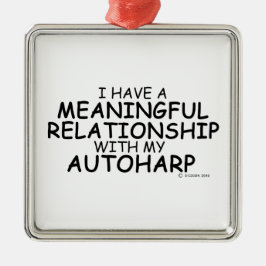 意味のある人間関係オートハープ メタルオーナメント