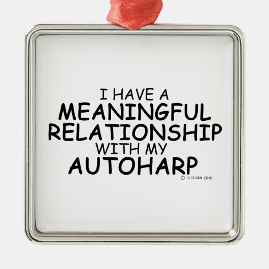 意味のある人間関係オートハープ メタルオーナメント (正面)