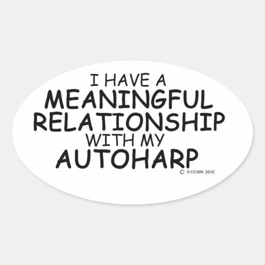 意味のある人間関係オートハープ 楕円形シール (正面)