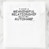 意味のある人間関係オートハープ 楕円形シール (バッグ)