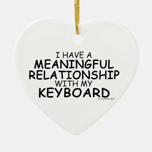 意味のある人間関係キーボード セラミックオーナメント (正面)
