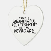意味のある人間関係キーボード セラミックオーナメント (左)