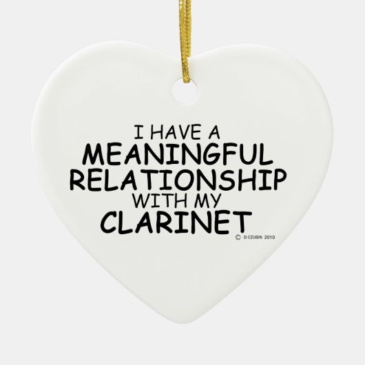 意味のある人間関係クラリネット セラミックオーナメント (正面)