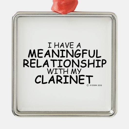 意味のある人間関係クラリネット メタルオーナメント (正面)