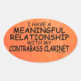 意味のある人間関係コントラバスクラリネットオーバルS 楕円形シール