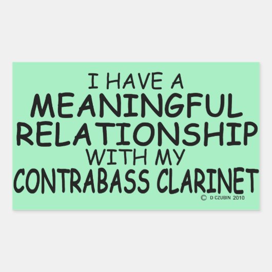意味のある人間関係コントラバスクラリネットリクタン 長方形シール (正面)