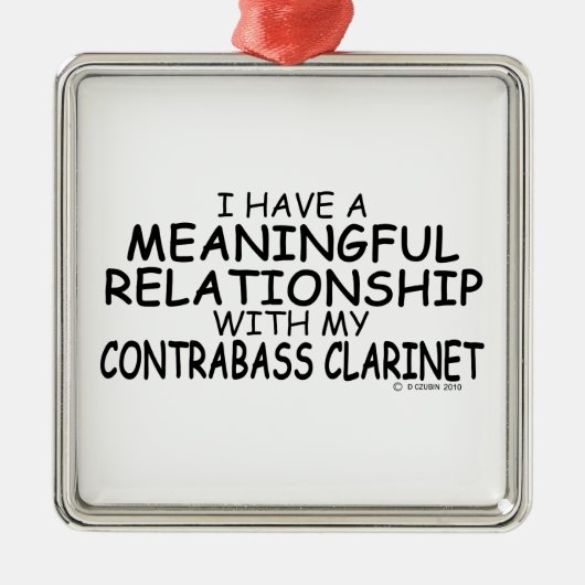 意味のある人間関係コントラバスクラリネット メタルオーナメント (正面)