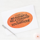 意味のある人間関係スーザフォン楕円ステッカー 楕円形シール (封筒)