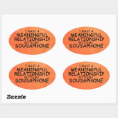 意味のある人間関係スーザフォン楕円ステッカー 楕円形シール (シート)