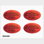 意味のある人間関係トゥバオーバルステッカー 楕円形シール (シート)