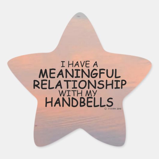 意味のある人間関係ハンドベルスターステッカー 星シール (正面)