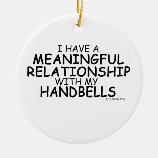 意味のある人間関係ハンドベル セラミックオーナメント (正面)