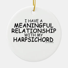 意味のある人間関係ハープシコード セラミックオーナメント