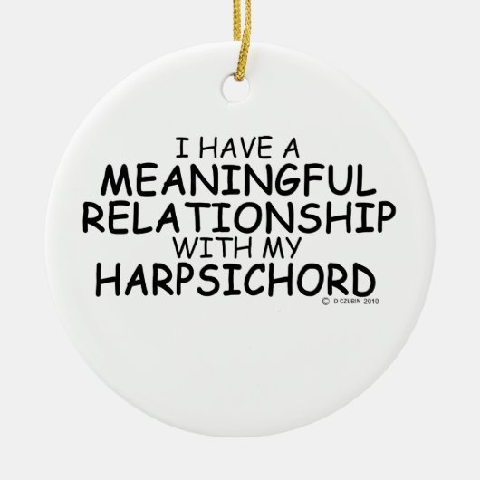 意味のある人間関係ハープシコード セラミックオーナメント (正面)