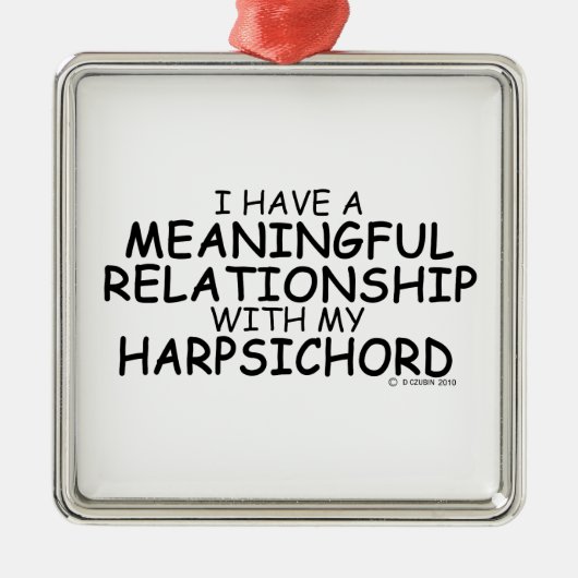 意味のある人間関係ハープシコード メタルオーナメント (正面)