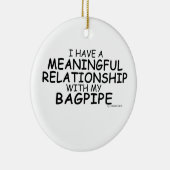 意味のある人間関係バグパイプ セラミックオーナメント (右)