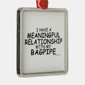 意味のある人間関係バグパイプ メタルオーナメント (右)