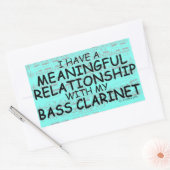 意味のある人間関係バスクラリネット長方形 長方形シール (封筒)