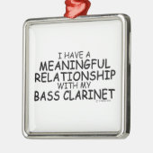 意味のある人間関係バスクラリネット メタルオーナメント (左)