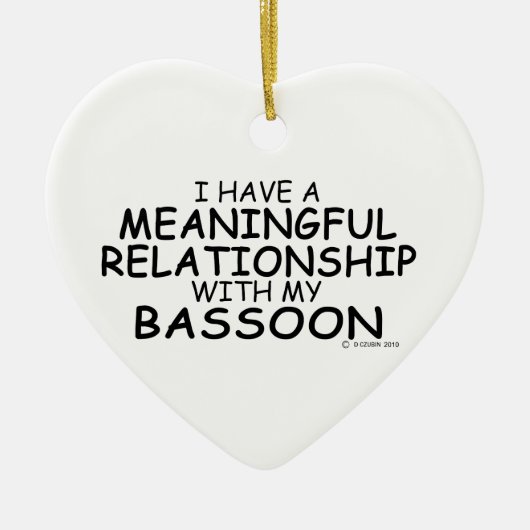 意味のある人間関係バスーン セラミックオーナメント (正面)