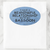 意味のある人間関係バソーンオーバルステッカー 楕円形シール (バッグ)
