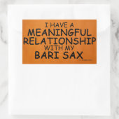 意味のある人間関係バーリーサックス長方形スティック 長方形シール (バッグ)