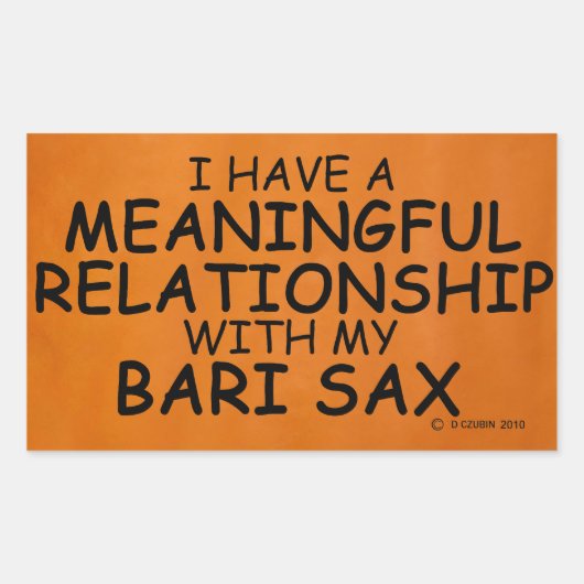 意味のある人間関係バーリーサックス長方形スティック 長方形シール (正面)