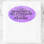 意味のある人間関係ピアノオーバルステッカー 楕円形シール (バッグ)