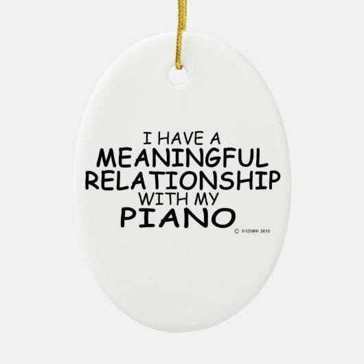 意味のある人間関係ピアノ セラミックオーナメント (正面)
