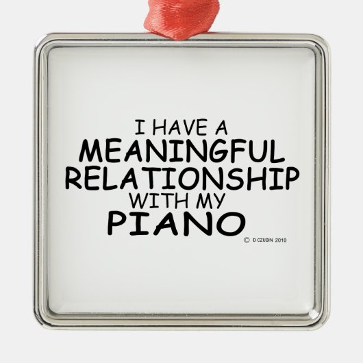 意味のある人間関係ピアノ メタルオーナメント (正面)