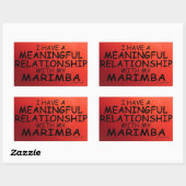 意味のある人間関係マリンバ長方形ステッキ 長方形シール (シート)